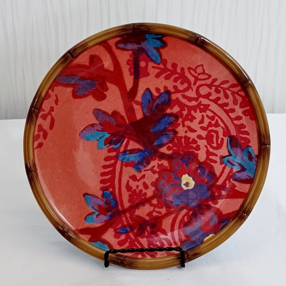 Tracy Porter Eden Ranch Dessert Salad Plate Poetic Wanderlust Floral Pattern